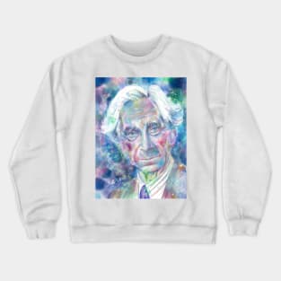 BERTRAND RUSSELL watercolor portrait Crewneck Sweatshirt